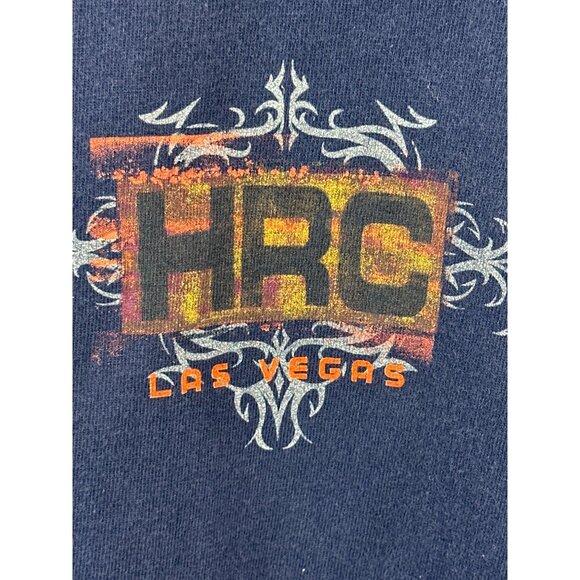 Hard Rock Cafe Las Vegas X-Large Navy Blue Graphic T-Shirt Made In USA Cotton Te - Picture 2 of 6